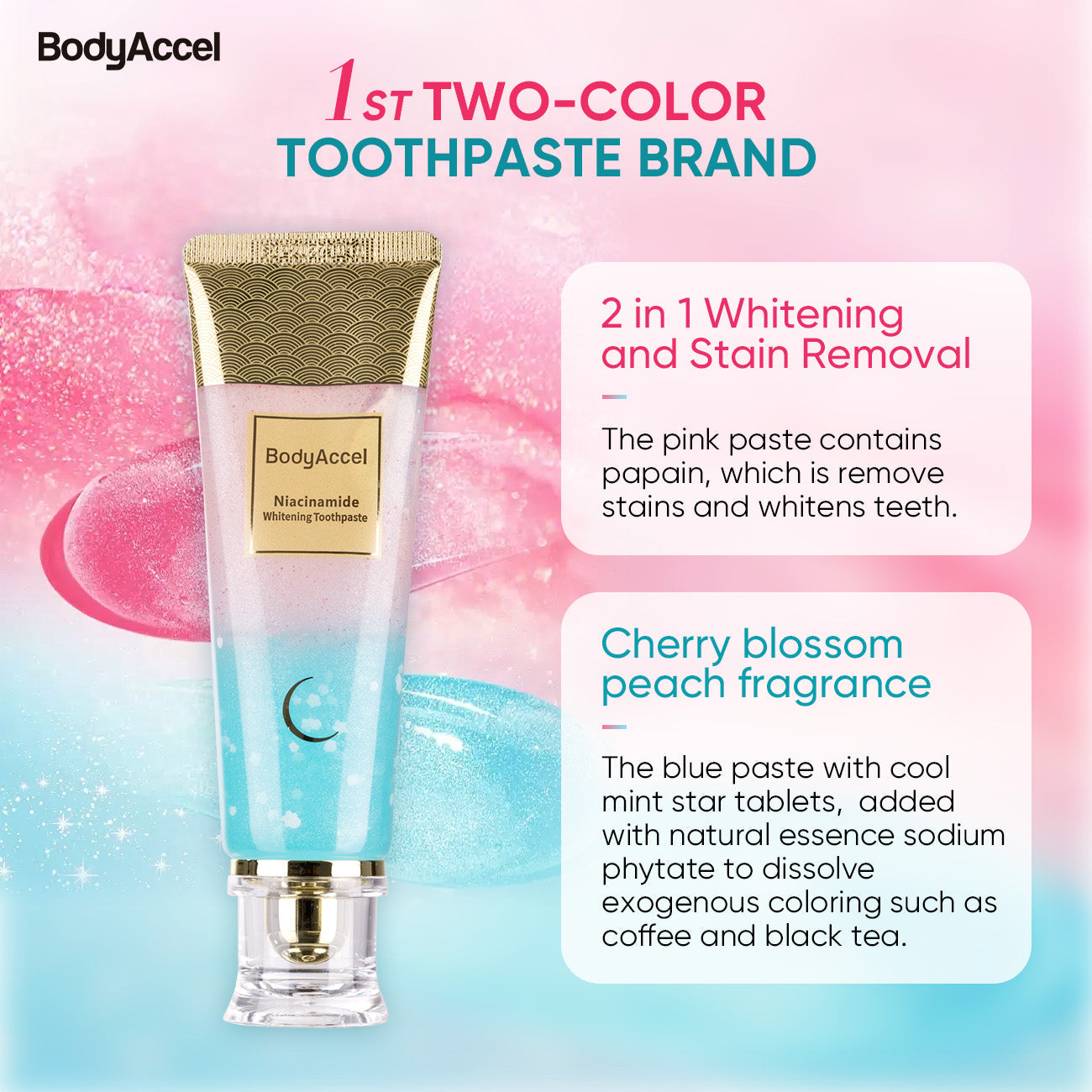 BodyAccel Niacinamide Whitening Toothpaste